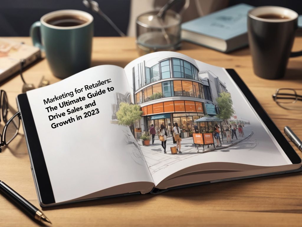 Book with a picture of a storefront of a retailer.